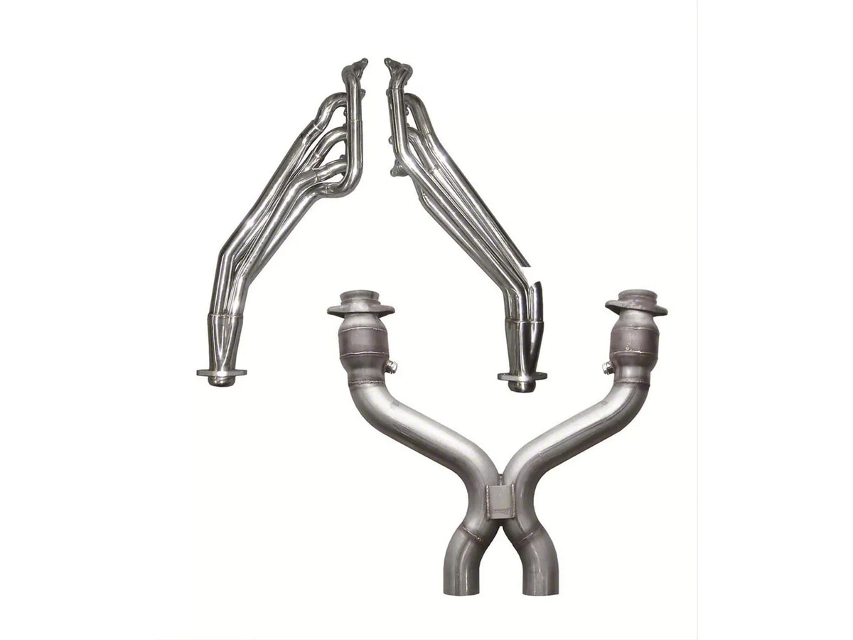 Pypes 1-5/8-Inch Long Tube Headers with Catted X-Pipe (11-14 Mustang GT) #HDR76SK-1