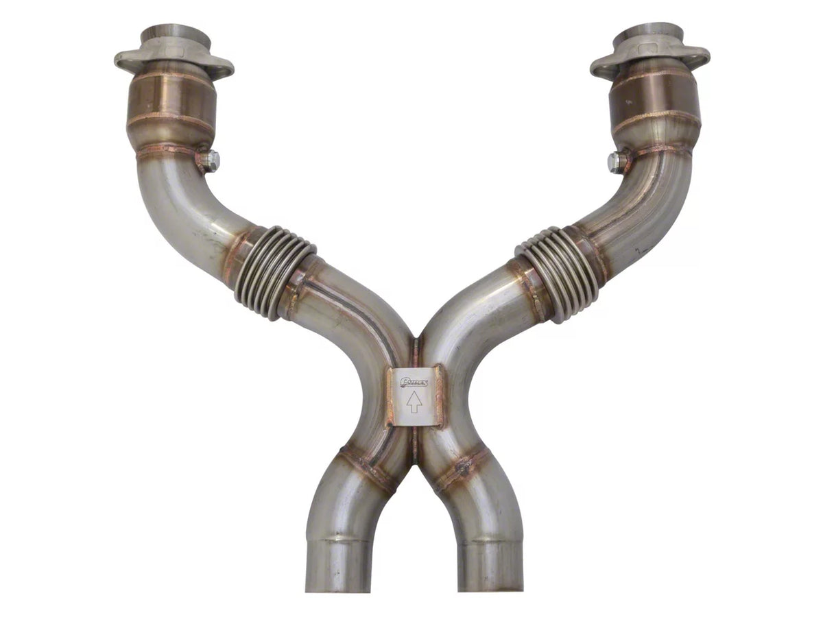 Pypes 1-5/8-Inch Long Tube Headers with Catted X-Pipe (11-14 Mustang GT) #HDR76SK-1