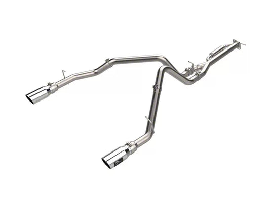 AFE Vulcan Series 3-Inch Dual Exhaust System with Polished Tips; Rear Exit (25-26 3.0L RAM 1500, Excluding Limited, Limited Longhorn, RHO & Tungsten) #49-32088-1P