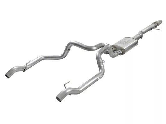 AFE Vulcan Series 4 to 3-Inch Dual Exhaust System; Rear Exit (19-26 6.2L Silverado 1500 w/ Factory Dual Exhaust & 19-26 6.2L Sierra 1500 w/ Factory Dual Exhaust) #49-34101
