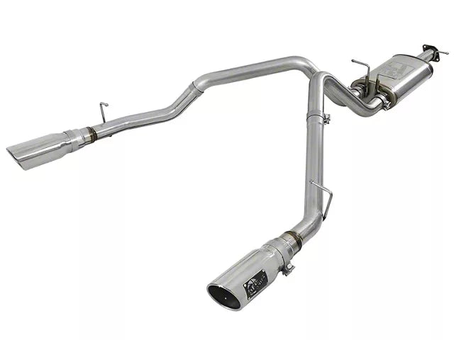 AFE MACH Force-XP 3-Inch Dual Exhaust System with Polished Tips; Rear Exit (19-24 5.7L RAM 1500) #49-42059-P