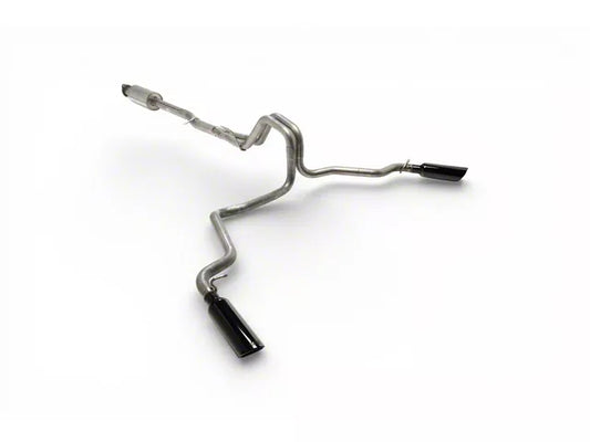 Borla ATAK Cat-Back Dual Exhaust System with Black Chrome Tips; Rear Exit (21-26 5.0L F-150 w/o Factory Dual Exhaust) #140867BC