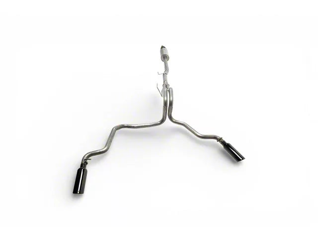 Borla ATAK Cat-Back Dual Exhaust System with Black Chrome Tips; Rear Exit (21-26 5.0L F-150 w/o Factory Dual Exhaust) #140867BC