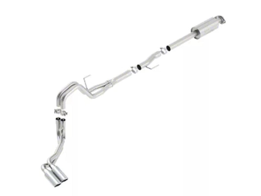 Borla ATAK Dual Exhaust System with Polished Tips; Same Side Exit, Ford F-150 (15-20 5.0L F-150, 15-20 3.5L EcoBoost F-150, Excluding Raptor and 19-20 F-150 Limited, 15-20 2.7L EcoBoost F-150s) #140619