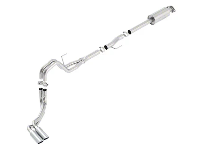 Borla ATAK Dual Exhaust System with Polished Tips; Same Side Exit, Ford F-150 (15-20 5.0L F-150, 15-20 3.5L EcoBoost F-150, Excluding Raptor and 19-20 F-150 Limited, 15-20 2.7L EcoBoost F-150s) #140619