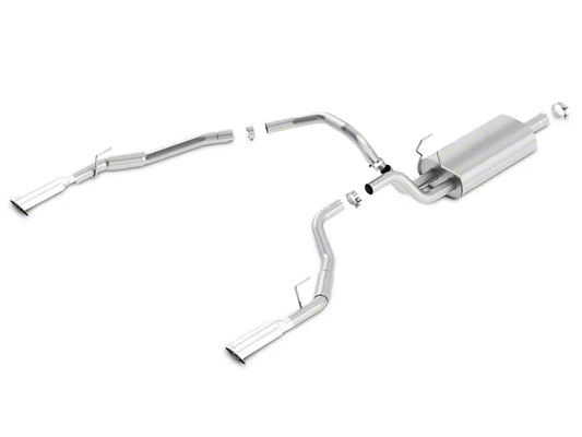 Borla Touring Dual Exhaust System with Polished Tips; Rear Exit (09-18 5.7L RAM 1500) #140552