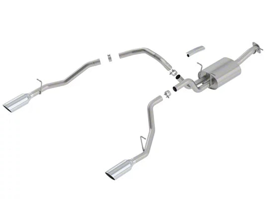 Borla Touring Dual Exhaust System with Chrome Tips; Rear Exit (19-26 5.7L RAM 1500) #140758