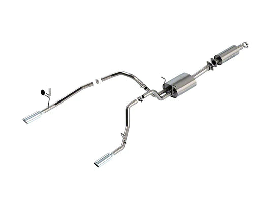 Borla S-Type Dual Exhaust System with Chrome Tips; Rear Exit (19-26 3.6L RAM 1500 w/ Factory Dual Exhaust) #140852