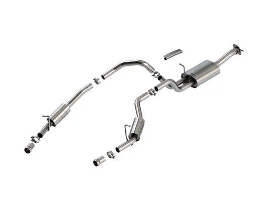 Borla ATAK Dual Exhaust System; Rear Exit (25-26 3.0L RAM 1500 w/o GT Package, Excluding Limited, Limited Longhorn, RHO & Tungsten) #141031