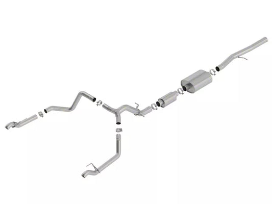 Borla S-Type Dual Exhaust System; Rear Exit (19-23 6.2L Silverado 1500 w/ Factory Dual Exhaust, Excluding ZR2 & 19-23 6.2L Sierra 1500 w/ Factory Dual Exhaust, Excluding AT4X) #140773