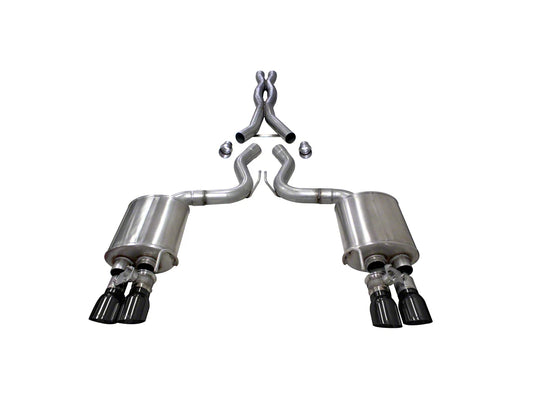 Corsa Performance Xtreme Cat-Back Exhaust with Black Tips (18-23 Mustang GT Fastback w/ Active Exhaust) #21001BLK