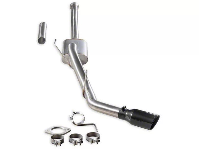 Flowmaster Signature Series Single Exhaust System with Black Chrome Tip; Side Exit (21-26 3.5L EcoBoost F-150 w/o Factory Dual Exhaust, 21-26 5.0L F-150 w/o Factory Dual Exhaust, 21-26 2.7L EcoBoost F-150 w/o Factory Dual Exhaust) #738115