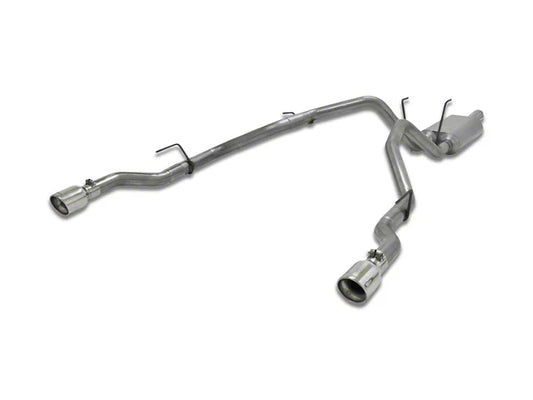 Flowmaster American Thunder Dual Exhaust System with Polished Tips; Rear Exit (09-18 5.7L RAM 1500 w/ Factory Dual Exhaust) #817477