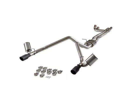 Flowmaster FlowFX Dual Exhaust System with Black Tips; Rear Exit (25-26 3.0L RAM 1500, Excluding RHO) #718198