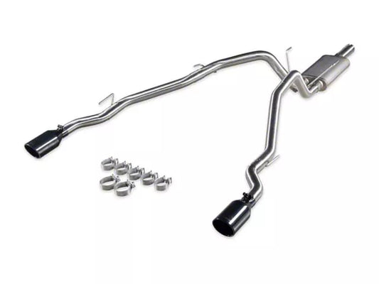 Flowmaster Signature Series Dual Exhaust System with Black Chrome Tips; Rear Exit (09-18 5.7L RAM 1500 w/ Factory Dual Exhaust) #737860