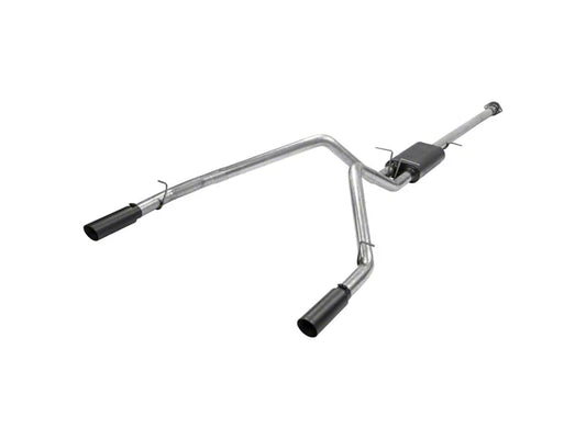 Flowmaster American Thunder Dual Exhaust System with Black Tips; Rear Exit (19-26 5.7L RAM 1500 w/ Factory Dual Exhaust) #817843