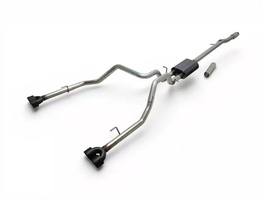 Flowmaster American Thunder Dual Exhaust System with Quad Black Tips; Rear Exit (19-23 5.3L Silverado w/ Factory Dual Exhaust & 19-21 5.3L Sierra w/ Factory Dual Exhaust) #817895