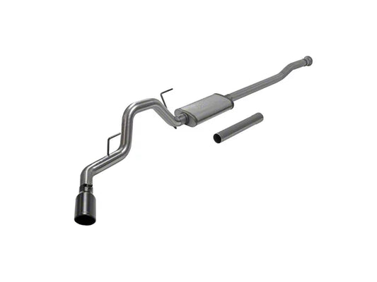 Flowmaster FlowFX Single Exhaust System with Black Tip; Side Exit (21-26 2.7L EcoBoost F-150, 21-26 3.5L EcoBoost F-150, Excluding Raptor & Tremor, 21-26 5.0L F-150, Excluding Tremor) #718115