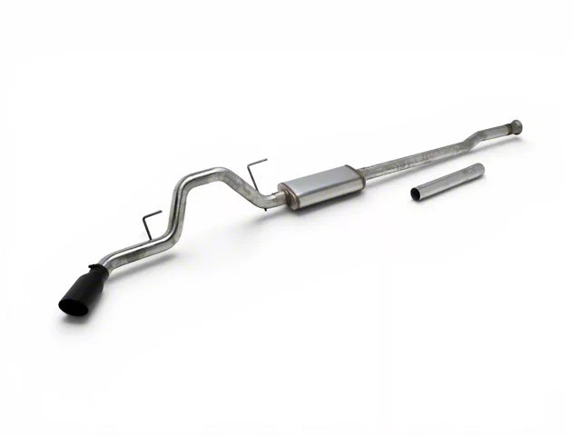 Flowmaster FlowFX Single Exhaust System with Black Tip; Side Exit (21-26 2.7L EcoBoost F-150, 21-26 3.5L EcoBoost F-150, Excluding Raptor & Tremor, 21-26 5.0L F-150, Excluding Tremor) #718115