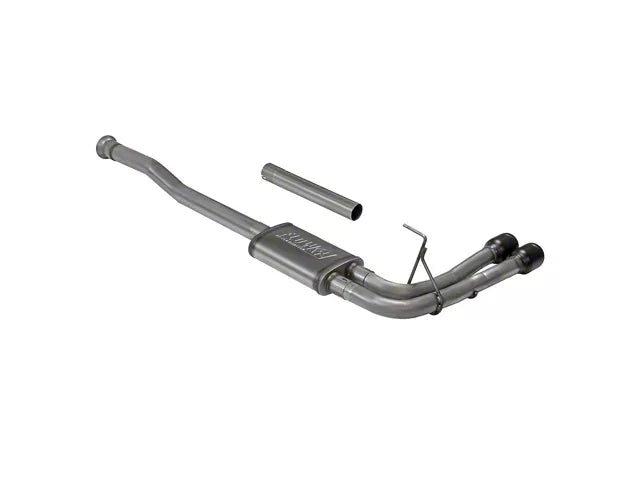 Flowmaster FlowFX Dual Exhaust System with Black Tips; Middle Side Exit (21-26 2.7L EcoBoost F-150, 21-26 3.5L EcoBoost F-150, Excluding Raptor &amp; Tremor, 21-26 5.0L F-150, Excluding Tremor) #718116