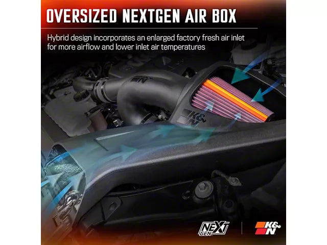 K&N Series 50 NextGen Cold Air Intake with High-Flow Oiled Air Filter (15-26 3.5L EcoBoost F-150 &15-26 2.7L EcoBoost F-150) #50-2617