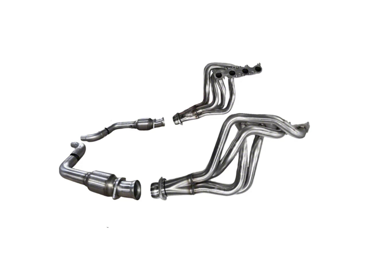 Kooks 1-7/8-Inch Long Tube Headers with High Output GREEN Catted Connection Pipes (15-26 Mustang GT, Dark Horse) #1151H442