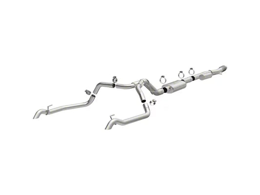 Magnaflow Overland Series Dual Exhaust System; Turn Down (19-26 6.2L Sierra 1500 & 19-26 6.2L Silverado 1500) #19626