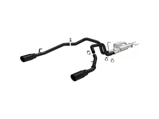 Magnaflow SPEQ Series Black Dual Exhaust System with Black Tips; Rear Exit (25-26 3.0L RAM 1500, Excluding RHO) #19685