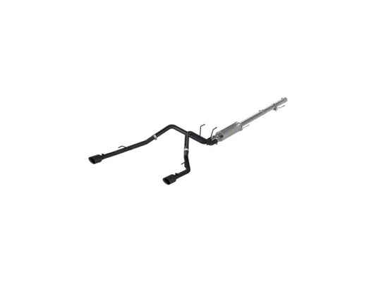 MBRP Armor BLK Street Profile Dual Exhaust System; Rear Exit (09-18 5.7L RAM 1500 w/ Factory Dual Exhaust) #S5146BLK