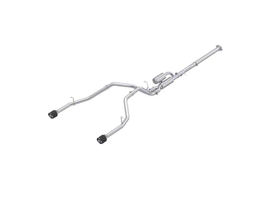 MBRP Armor Pro Street Profile Dual Exhaust System with Carbon Fiber Tips; Rear Exit (25-26 3.0L RAM 1500, Excluding Limited & RHO) #S51563CF