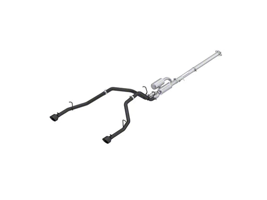 MBRP Armor BLK Street Profile Dual Exhaust System; Rear Exit (25-26 3.0L RAM 1500, Excluding Limited & RHO) #S5156BLK