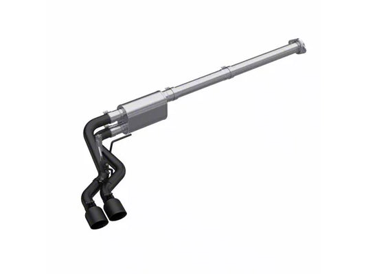 MBRP Armor BLK Race Profile Dual Exhaust System; Middle Side Exit (21-26 5.0L F-150, Excluding Tremor, 21-26 3.5L EcoBoost F-150, Excluding Raptor &amp; Tremor, 21-26 2.7L EcoBoost F-150 models) #S5217BLK